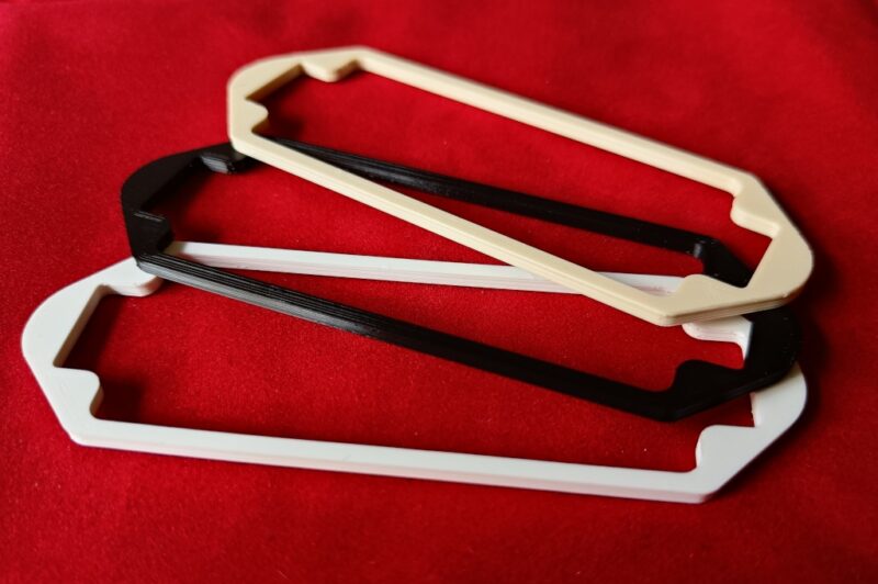 Roswell P90 Dogear pickup shims  - angled